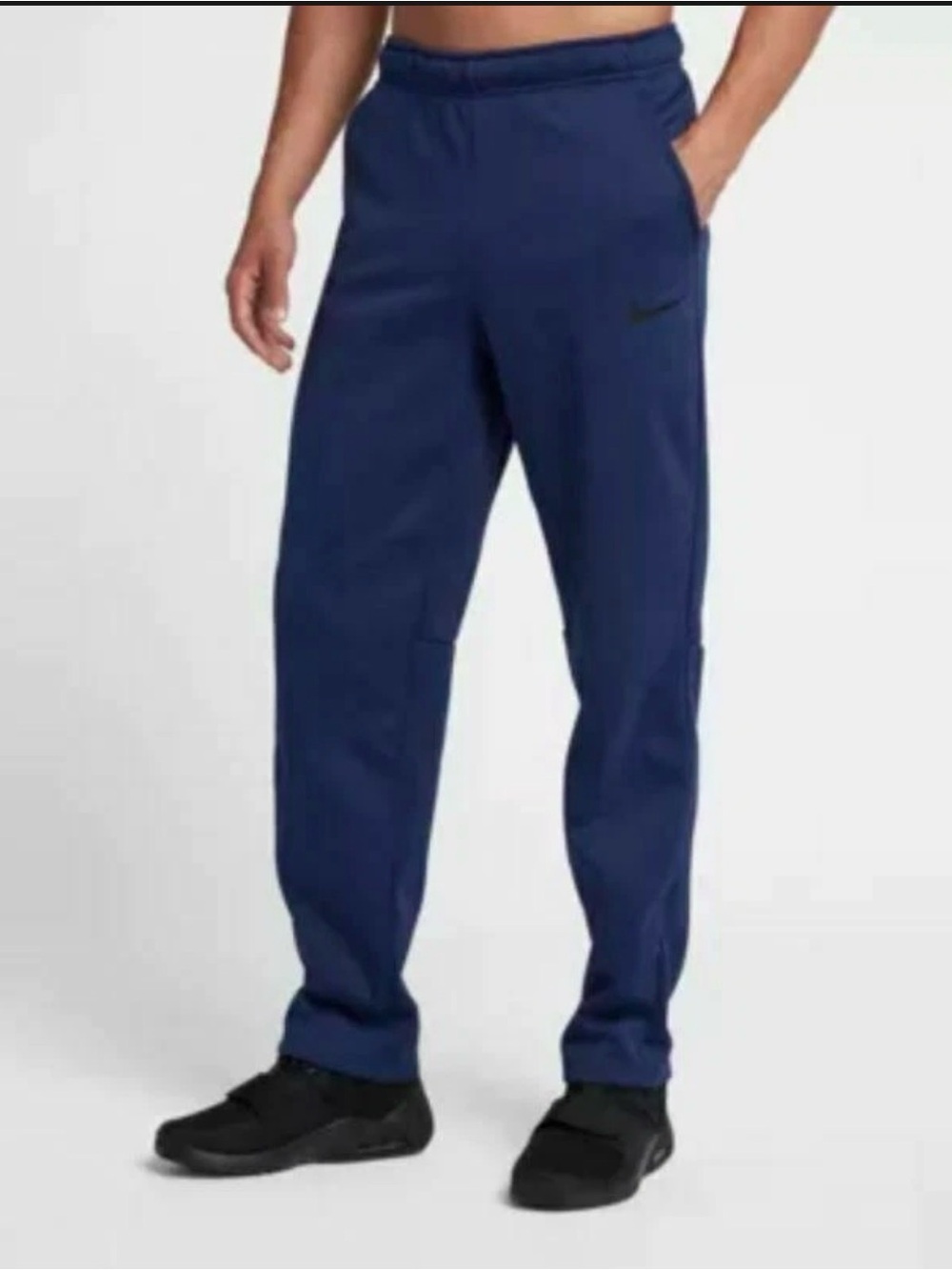 Nike Therma Men's Blue Void Open Bottom Training Pants